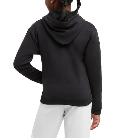 Hanes EcoSmart Girls' Full-Zip Cotton Hoodie, Fleece Jacket - Large Black - Buy Online on GoSupps.com