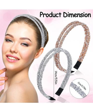 PAFUWEI 2-Piece Crystal Rhinestone Headbands - Non-Slip Glitter Hoop Headband for Women & Girls - Ideal for Wedding, Birthday Parties & Daily Wear - Buy Online on GoSupps.com