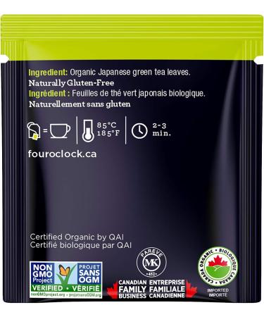 Four O'Clock Japanese Green Tea Organic Non-Gmo Kosher Gluten-Free 80 Teabags - Buy Online on GoSupps.com