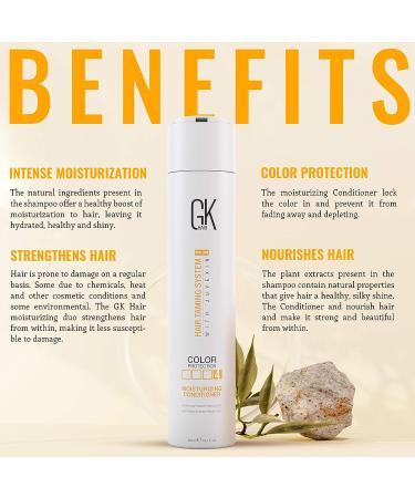 GK Hair Moisturizing Conditioner - 10.1 Fl Oz | Hydrating Color Protection for Dry, Damaged, Curly, Frizzy, Thin, Color-Treated Hair | Organic, Paraben & Sulfate-Free | All Hair Types - Buy Online on GoSupps.com