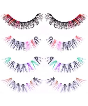 DIY Colored Lash Extensions - Wiwoseo D Curl 14MM Y-Cluster Lashes | Vibrant Individual Color Clusters - Buy Online on GoSupps.com