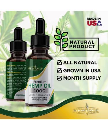 New Age Hemp Oil - All Natural USA Grown (1000mg, Pack of 2) - Buy Online on GoSupps.com