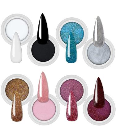 Dip Powder Nail Set - SEISSO Glitter Dipping Powder Starter Kit (8 Colors) for French Nail Art Manicure - No Need Nail Lamp, Perfect Salon-Quality DIY Gift for Women - Buy Online on GoSupps.com