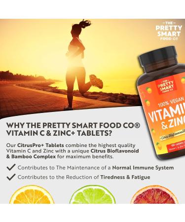 Vitamin C 1000mg with Zinc Tablets - 6 Month Supply - Immune System Booster with Citrus Bioflavonoids - 180 Tablets - UK Made - Buy Online on GoSupps.com