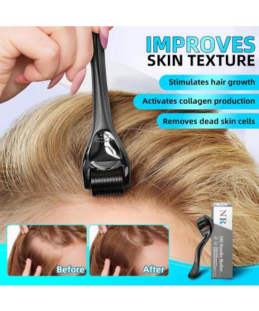 Whaler Bartroller 0.5mm Dermaroller for Hair & Beard Growth | Anti-Wrinkle Microneedling Roller with 540 Needles - Unisex - Buy Online on GoSupps.com