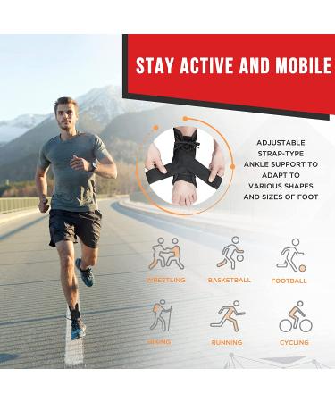 2022 Upgraded Lace Up Ankle Brace for Men & Women - Adjustable Ankle Support for Sprains, Injuries & Achilles Tendonitis (Medium) - Buy Online on GoSupps.com
