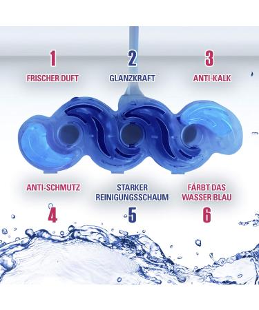 Cillit Bang Blue Wave WC Rinse Ocean Fresh Toilet Cleaner Foam | 3 x 2 Pack for Sparkling Clean Toilets - Buy Online on GoSupps.com