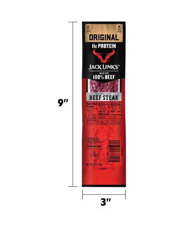 Jack Link's Premium Beef Jerky Strips - Original Flavor, 11g Protein, 1g Carbs, 1oz (Pack of 12) - Buy Online on GoSupps.com