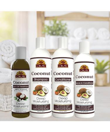 Okay Coconut Deep Moisturizing Hair Care Gift Set - 4pk (12 oz) | International Shipping Available - Buy Online on GoSupps.com