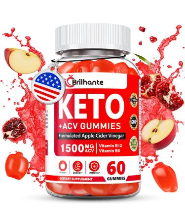 bucolicoBuy Keto ACV Gummies - Organic Apple Cider Vinegar Gummies Sugar Free Contains Apple Cider Vinegar with Mother Vitamin B12 & B6 Beetroot | Metabolism and Energy Gluten-Free Vegan-60 Count
