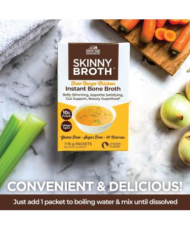 Country Farms Skinny Broth 7-Day Plan Instant Chicken Bone Broth 10G Protein Collagen Type II Promotes Better Digestion Bone Health 7 Day Plan 4 Pack 28-15g Packets - Buy Online on GoSupps.com