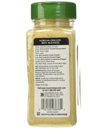 McCormick Gourmet Ground Ginger 6.5 oz - Premium Quality Spice for Culinary Delights - Buy Online on GoSupps.com