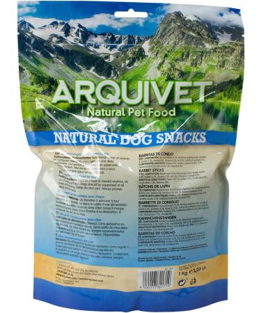 ARQUIVET Rabbit Sticks 1 Kg - 100% Natural Dog Snacks - Buy Online on GoSupps.com