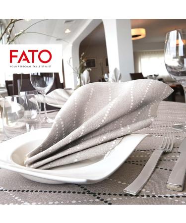 FATO Airlaid Textile Effect Dry Paper Napkins - 50 Pack 40x40 cm Turtelb tbel Taubengrau Pearl Design - International Shipping Available - Buy Online on GoSupps.com