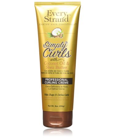 Every Strand Curling Creme Simply Curls Coconut Oil and Shea Butter 8 oz.