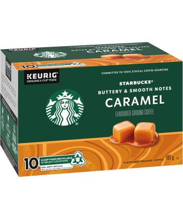 Starbucks Caramel K-Cups Single Serve Keurig Compatible Caramel Flavoured Coffee Pods for Keurig Brewers - 60 Capsules Caramel 10 count (Pack of 6) - Buy Online on GoSupps.com