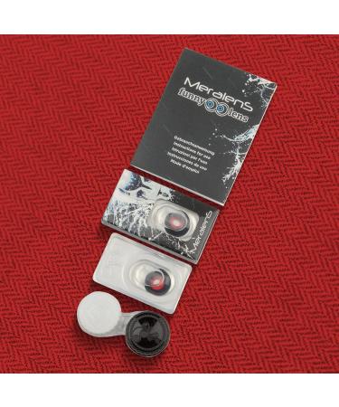 Buy Ghoul Black Red 17mm Mini Sclera Contact Lenses - 12 Month Annual Lenses for Ken Kaneki Costume | Halloween Horror - Includes Container | 1 Pair (2 Pieces) - Buy Online on GoSupps.com