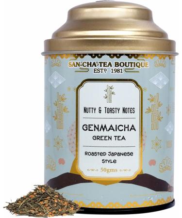 Sancha Tea Boutique Th vert Genmaicha th popcorn riz grill th vert ar me sucr torr fi th vert de style japonais th import Th vert Genmaicha - 50 g de feuilles en vrac - Buy Online on GoSupps.com