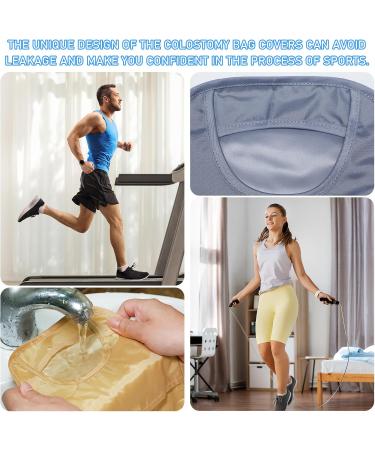 6 Waterproof Stoma Bag Covers - Stretchy Colostomy & Ileostomy Shower Pockets - Black Gray Nude - Buy Online on GoSupps.com