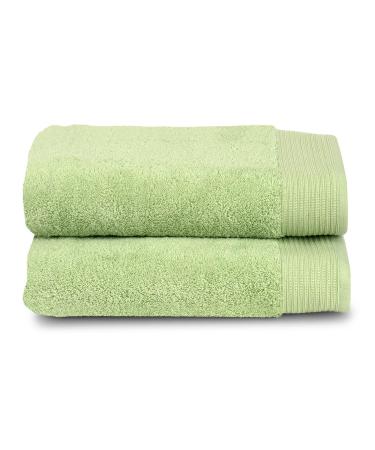 TowelSelections Organic Cotton Luxury Towels  Soft Absorbent 100% Organic Turkish Cotton  Seafoam Green  2 Bath Towels 2 x Bath Towels Seafoam Green