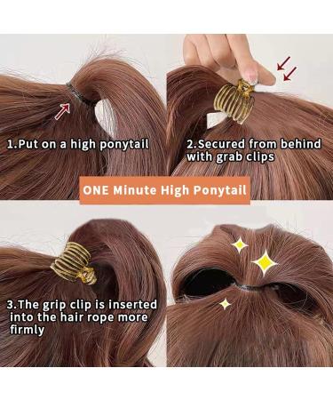 Irikdescia High Ponytail Clips - 3 Pieces Metal Hair Accessories for Thick Hair - Fashionable Gold Silver Black Styles - Buy Online on GoSupps.com