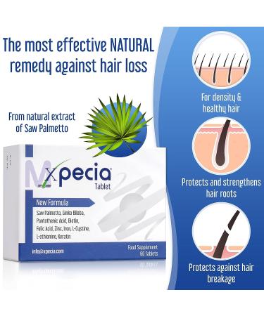 Xpecia for Men Anti Hair Loss DHT Blocker - New Hair Growth Formula (60 Tablets) - Buy Online on GoSupps.com