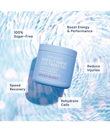 BodyHealth PerfectAmino Electrolytes Powder No Sugar, Keto Sugar Free Fasting Electrolytes Drink Mix, Hydration Powder with Trace Minerals - Mixed Berry - 60 Servings Mixed Berry 10.6 Ounce (Pack of 1) - Buy Online on GoSupps.com
