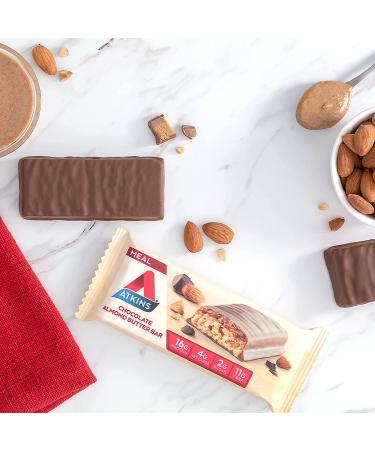 Atkins Chocolate Almond Butter Protein Bars - Keto-Friendly, 5 Count | Low-Carb Snack - Buy Online on GoSupps.com