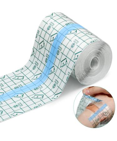 Transparent Stretch Adhesive Bandage Waterproof Bandage Clear Adhesive Bandages Dressing Tape for (4 inch  10.94 Yard) 4x393.8 Inch (Pack of 1)