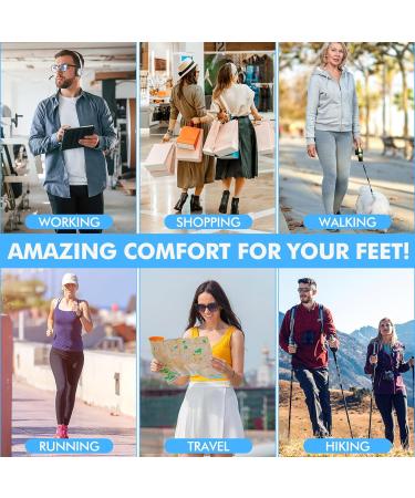 Buy WLLHYF 2 Pairs Ultra-Soft Breathable Shoe Insoles - Cut-to-Size Comfort Inserts for Men Women & Children - White & Gray - Buy Online on GoSupps.com