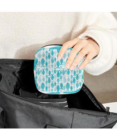 Anna Cowper Lake Blue Whales Menstrual Storage Bag - Multi-colored Portable Pouch for Feminine Hygiene Products - Great Period Organizer for Women and Teens - 1 Pcs - Buy Online on GoSupps.com