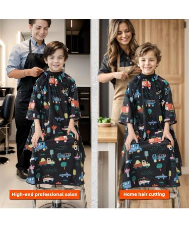 PERFEHAIR Kids Haircut Cape - Adjustable Comfortable Barber Cape for Boys & Girls - Cute Cars Design for Home & Salon Use - Buy Online on GoSupps.com