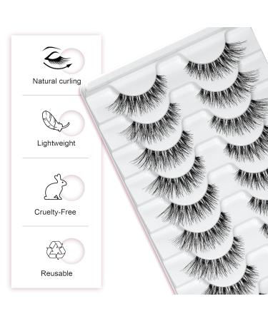 Buy Bemi Wispy 100% Handmade False Eyelashes - Luxurious Cat Eye Look 10 Pairs for Everyday & Wedding Use - Buy Online on GoSupps.com