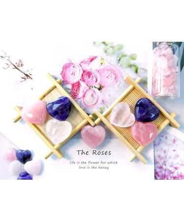 Xianvxi 1.2 Heartstones Set: Amethyst Rose Quartz & Clear Quartz Healing Crystals - Large Gemstones for Heart Chakra - Buy Online on GoSupps.com