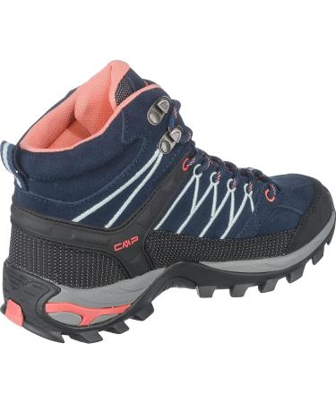 CMP Women's Rigel Mid Trekking Shoes - Waterproof Blue Peach Pink Size 39 EU - Ideal for Outdoor Adventures - Buy Online on GoSupps.com