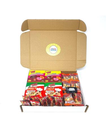 Yummy Gummy Jelly Gum Doughnuts 3pcs Fruit & Yoghurt 8x21g + Jelly & Foam Gum Pizza 5 Slices Fruit & Cream 8x21g + 10x7g Burgers + 10x7g Hot Dogs Boxed Treatz - Buy Online on GoSupps.com