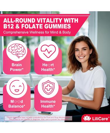 LILICARE Bundle Cod Liver Oil Gummies 2 Pack& Adult Methyl B12 5000mcg + L-Methylfolate Gummies 1 Pack - Buy Online on GoSupps.com