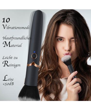 Fulutoy Rechargeable Mini Bullet Vibrator & Makeup Brush - 10 Vibration Modes Premium Synthetic Hair - Perfect Gift Idea - Buy Online on GoSupps.com