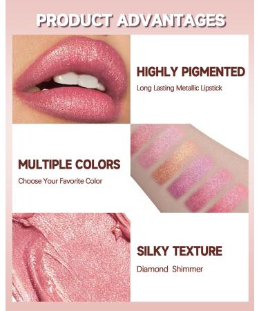 Rouge a Levre Paillet M tallique Rouge L vres Or Brillant Mat Longue Tenue Waterproof Lip Stain Highly Pigmented Sans Transfert Paillette Gloss Repulpant Lipstick Maquillage Cadeau Femme-03 03 Or - Buy Online on GoSupps.com