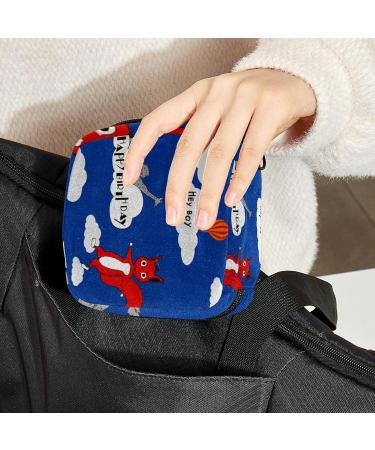 HomeDecorZone Portable Period Kit Bag - Feminine Product Pouch for Girls - Pads and Tampons Organizer with Zipper - Cartoon Animal Design - Multicoloured 08 - Buy Online on GoSupps.com