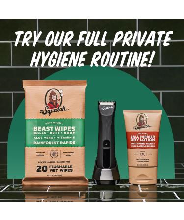 Dr. Squatch Groin Guardian Electric Trimmer - Cordless Body Hair Trimmer with Squatch-Shield Technology & LED Light | Premium Grooming for Men - Buy Online on GoSupps.com