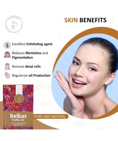 Fullers Earth Powder | Multani Mitti | Indian Healing Clay Face Mask 100g - Deep Pore Purifying & Dirt Remover for Radiant Skin - Buy Online on GoSupps.com
