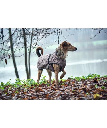 HUNTER UPPSALA Dog Coat - Water-Repellent Reflective Size 70 in Taupe | International Shipping Available - Buy Online on GoSupps.com