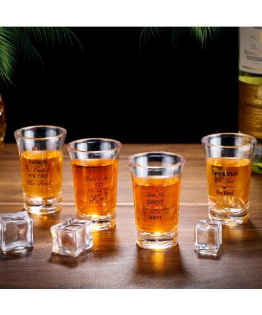 Cunhill 36 Pack 'We Tied the Knot' Shot Glasses Set - 1.2 Ounce Acrylic Funny Wedding Favor for Bridal Party (Classic) - Buy Online on GoSupps.com