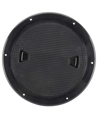 YaeMarine 4" Boat Deck Cover Marine Inspection Hatch Deck Plate Access & Lid Round Non-Slip RV Black, Opening Dia : 4'' 101mm, External Dia : 5-5/8" 143mm