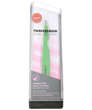 Tweezerman Slant Tweezer - Green Apple | High Precision Stainless Steel Beauty Tool - Buy Online on GoSupps.com
