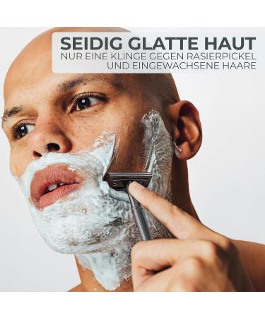 Buy Velzur Razor Plane Set - 5 Blades Travel Bag Stainless Steel Plastic-Free Unisex | Premium Safety Razor in Anthracite - Buy Online on GoSupps.com