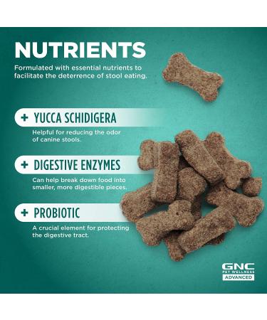 GNC Pets Advanced Dog Supplement | 60 or 90 Ct - Dog Vitamins and Pet Supplements for Dog Health | GNC Dog Chews for Calming, Joint Health, and More - Made in USA | Coprophagia 90 Count - Buy Online on GoSupps.com