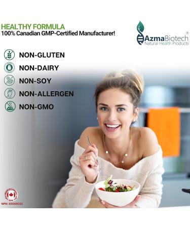 AzmaBiotech Organic Spirulina with Probiotics 1000mg Per Serving 60 Vegan Capsules 10 Billion CFU Supports Digestion Energy & Immune Health Nutrient-Rich Superfood for Women & Men 30-Day Supply Made in Canada Spirulina Probiotics - Buy Online on GoSupps.com
