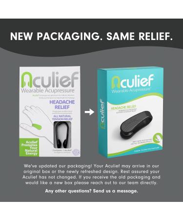 Aculief - Award Winning Natural Headache Migraine Tension Relief Wearable Supporting Acupressure Relaxation Stress Alleviation Simple & Effective 1 Pack - (X-Small Black) Black X-Small/Kids - Buy Online on GoSupps.com